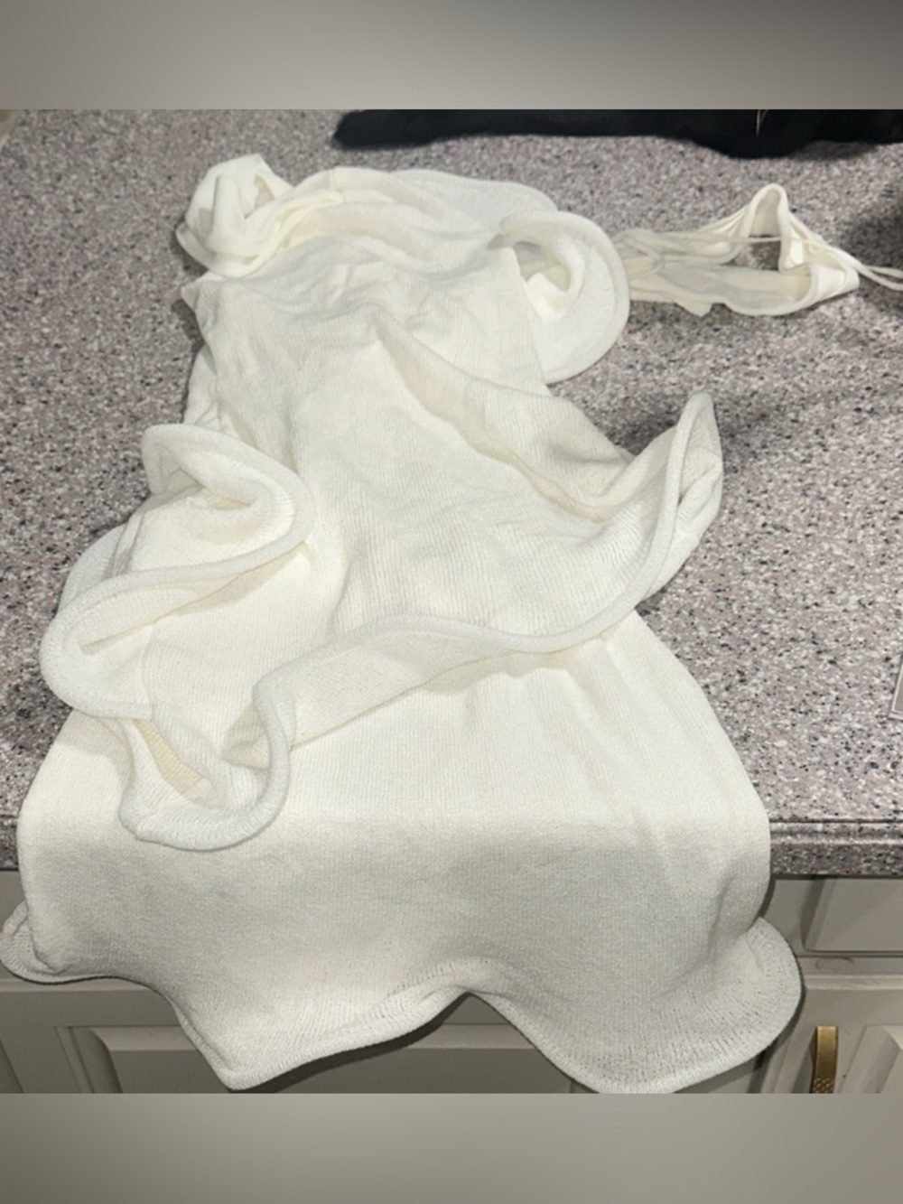 Meshki Ivory One-Shoulder Ruffle Mini Dress - Picture 7 of 8
